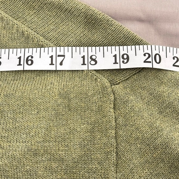 J.Crew Cotton Quarter Zip Pullover Mens L Sage Green Mock Neck Sweater - Picture 9 of 11